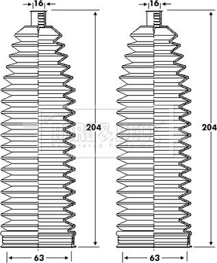 Borg & Beck BSG3416 - Jeu de joints-soufflets, direction cwaw.fr