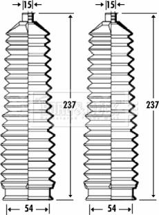 Borg & Beck BSG3324 - Jeu de joints-soufflets, direction cwaw.fr