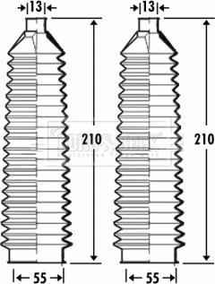 Borg & Beck BSG3295 - Jeu de joints-soufflets, direction cwaw.fr