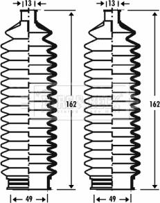 Borg & Beck BSG3285 - Jeu de joints-soufflets, direction cwaw.fr