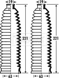 Borg & Beck BSG3271 - Jeu de joints-soufflets, direction cwaw.fr