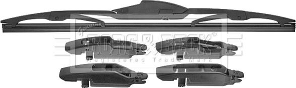 Borg & Beck BW14R.10 - Balai d'essuie-glace cwaw.fr