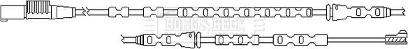 Borg & Beck BWL3094 - Contact d'avertissement, usure des plaquettes de frein cwaw.fr