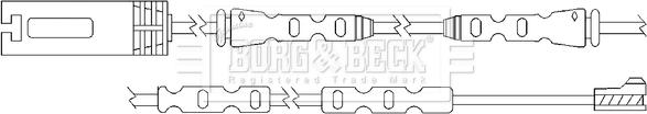 Borg & Beck BWL3096 - Contact d'avertissement, usure des plaquettes de frein cwaw.fr