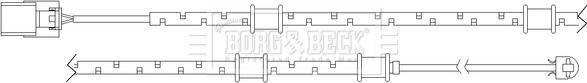 Borg & Beck BWL3097 - Contact d'avertissement, usure des plaquettes de frein cwaw.fr