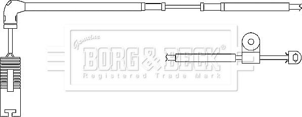 Borg & Beck BWL3044 - Contact d'avertissement, usure des plaquettes de frein cwaw.fr