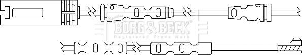 Borg & Beck BWL3059 - Contact d'avertissement, usure des plaquettes de frein cwaw.fr