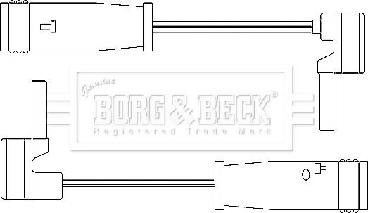 Borg & Beck BWL3050 - Contact d'avertissement, usure des plaquettes de frein cwaw.fr