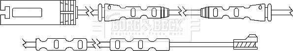 Borg & Beck BWL3058 - Contact d'avertissement, usure des plaquettes de frein cwaw.fr