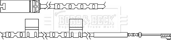 Borg & Beck BWL3053 - Contact d'avertissement, usure des plaquettes de frein cwaw.fr