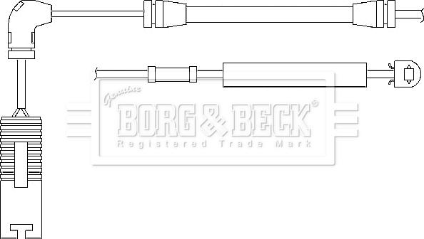 Borg & Beck BWL3019 - Contact d'avertissement, usure des plaquettes de frein cwaw.fr