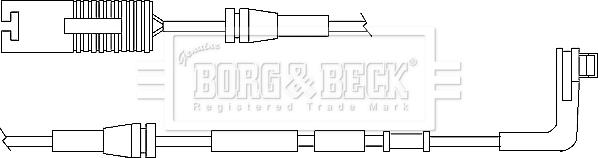 Borg & Beck BWL3015 - Contact d'avertissement, usure des plaquettes de frein cwaw.fr