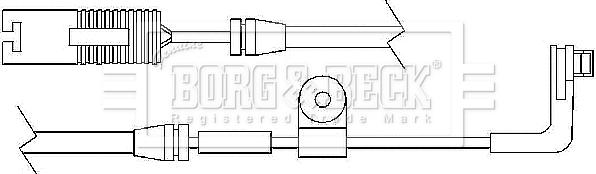 Borg & Beck BWL3017 - Contact d'avertissement, usure des plaquettes de frein cwaw.fr