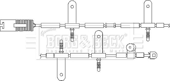 Borg & Beck BWL3039 - Contact d'avertissement, usure des plaquettes de frein cwaw.fr