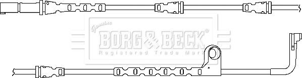 Borg & Beck BWL3034 - Contact d'avertissement, usure des plaquettes de frein cwaw.fr