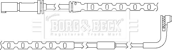 Borg & Beck BWL3035 - Contact d'avertissement, usure des plaquettes de frein cwaw.fr