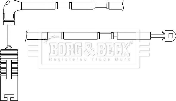 Borg & Beck BWL3036 - Contact d'avertissement, usure des plaquettes de frein cwaw.fr