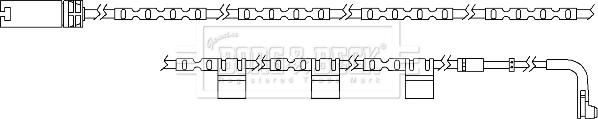 Borg & Beck BWL3038 - Contact d'avertissement, usure des plaquettes de frein cwaw.fr