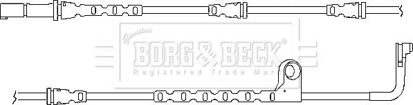 Borg & Beck BWL3033 - Contact d'avertissement, usure des plaquettes de frein cwaw.fr