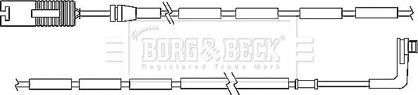 Borg & Beck BWL3037 - Contact d'avertissement, usure des plaquettes de frein cwaw.fr