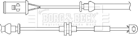 Borg & Beck BWL3024 - Contact d'avertissement, usure des plaquettes de frein cwaw.fr