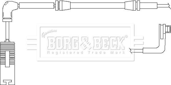 Borg & Beck BWL3025 - Contact d'avertissement, usure des plaquettes de frein cwaw.fr