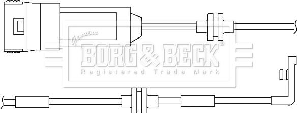 Borg & Beck BWL3022 - Contact d'avertissement, usure des plaquettes de frein cwaw.fr