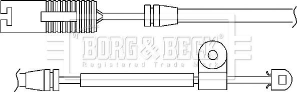 Borg & Beck BWL3027 - Contact d'avertissement, usure des plaquettes de frein cwaw.fr