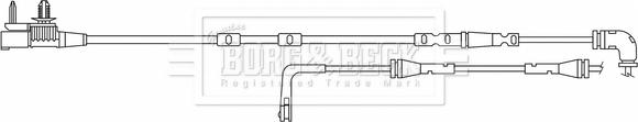 Borg & Beck BWL3191 - Contact d'avertissement, usure des plaquettes de frein cwaw.fr