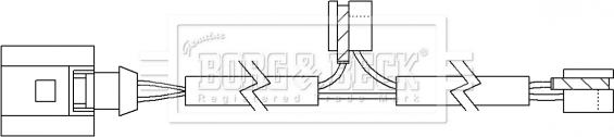 Borg & Beck BWL3153 - Contact d'avertissement, usure des plaquettes de frein cwaw.fr