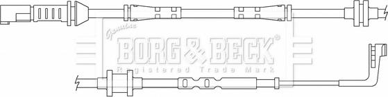 Borg & Beck BWL3160 - Contact d'avertissement, usure des plaquettes de frein cwaw.fr