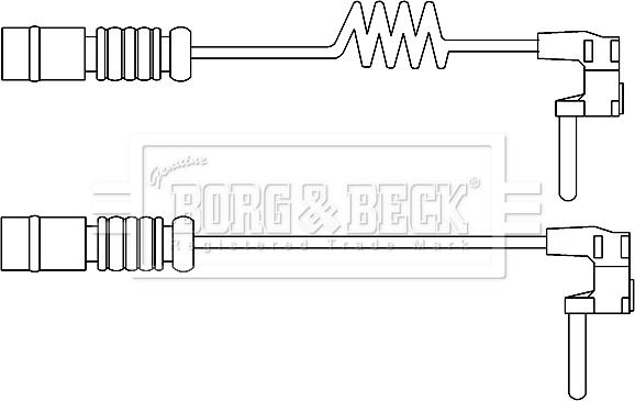 Borg & Beck BWL3103 - Contact d'avertissement, usure des plaquettes de frein cwaw.fr