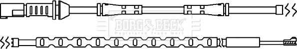 Borg & Beck BWL3102 - Contact d'avertissement, usure des plaquettes de frein cwaw.fr