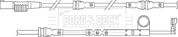 Borg & Beck BWL3116 - Contact d'avertissement, usure des plaquettes de frein cwaw.fr