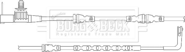 Borg & Beck BWL3118 - Contact d'avertissement, usure des plaquettes de frein cwaw.fr