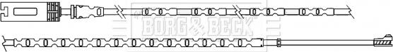 Borg & Beck BWL3137 - Contact d'avertissement, usure des plaquettes de frein cwaw.fr