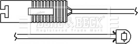 Borg & Beck BWL3124 - Contact d'avertissement, usure des plaquettes de frein cwaw.fr