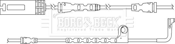 Borg & Beck BWL3122 - Contact d'avertissement, usure des plaquettes de frein cwaw.fr