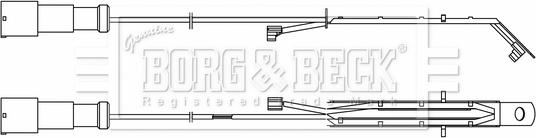 Borg & Beck BWL33095 - Contact d'avertissement, usure des plaquettes de frein cwaw.fr