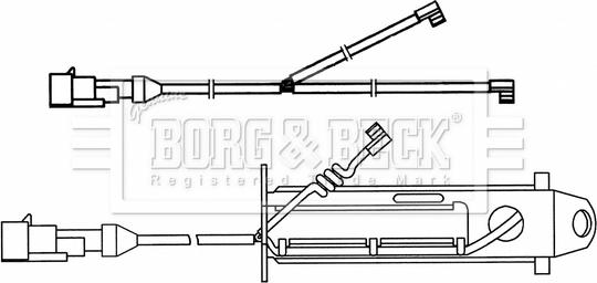 Borg & Beck BWL33096 - Contact d'avertissement, usure des plaquettes de frein cwaw.fr