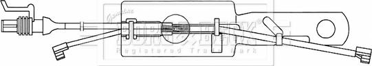 Borg & Beck BWL33089 - Contact d'avertissement, usure des plaquettes de frein cwaw.fr