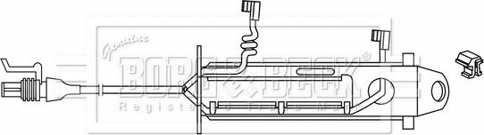 Borg & Beck BWL33083 - Contact d'avertissement, usure des plaquettes de frein cwaw.fr