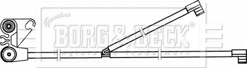 Borg & Beck BWL33075 - Contact d'avertissement, usure des plaquettes de frein cwaw.fr