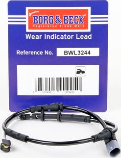 Borg & Beck BWL3244 - Contact d'avertissement, usure des plaquettes de frein cwaw.fr