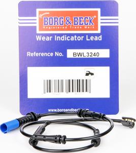 Borg & Beck BWL3240 - Contact d'avertissement, usure des plaquettes de frein cwaw.fr