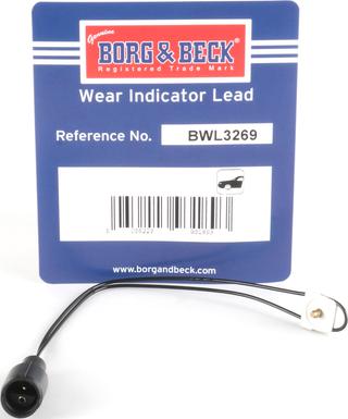 Borg & Beck BWL3269 - Contact d'avertissement, usure des plaquettes de frein cwaw.fr