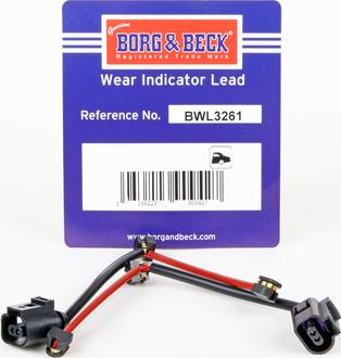 Borg & Beck BWL3261 - Contact d'avertissement, usure des plaquettes de frein cwaw.fr