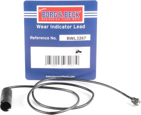 Borg & Beck BWL3267 - Contact d'avertissement, usure des plaquettes de frein cwaw.fr