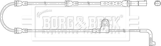 Borg & Beck BWL3206 - Contact d'avertissement, usure des plaquettes de frein cwaw.fr