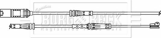 Borg & Beck BWL3215 - Contact d'avertissement, usure des plaquettes de frein cwaw.fr